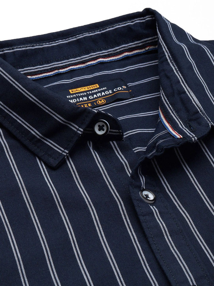 The Indian Garage Co Striped Casual Cotton Shirt