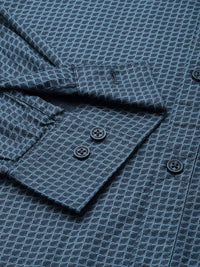 Being Human Spread Collar Geometric Printed Cotton Slim Fit Casual Shirt