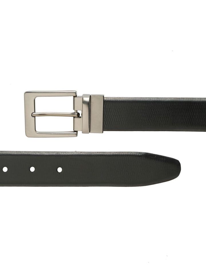 Teakwood Leathers Men Textured Leather Reversible Tang Closure Formal Belt