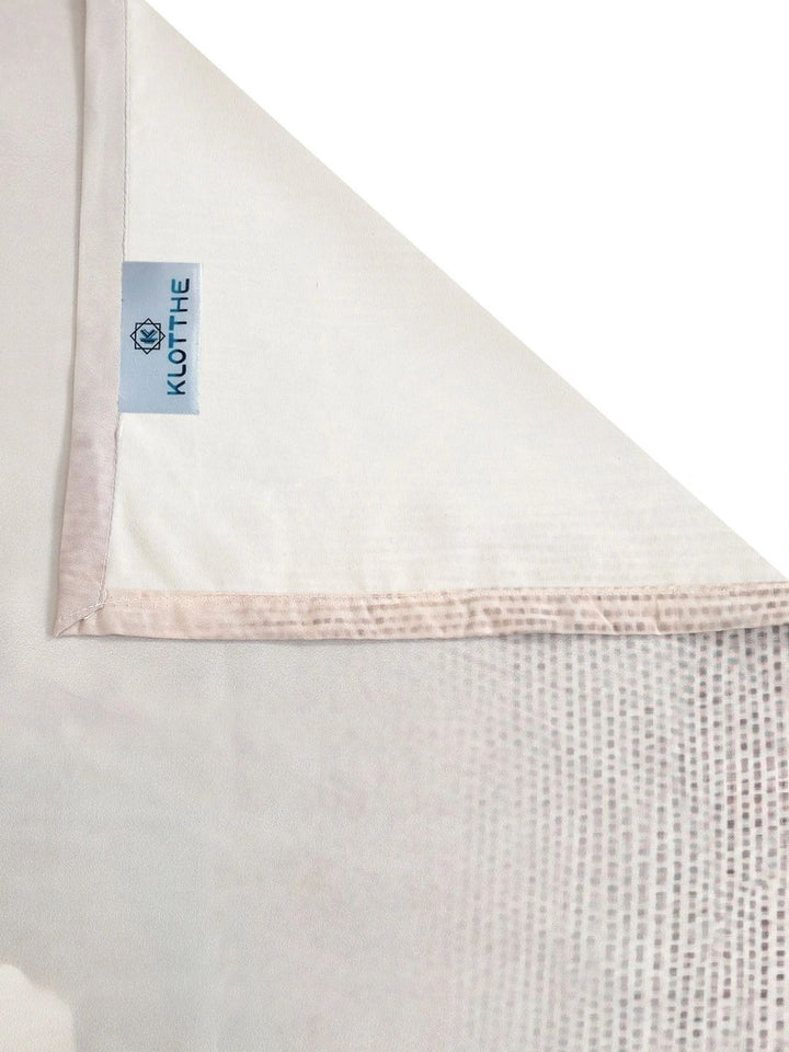 Moda Rapido X KLOTTHE Peach-Coloured & Grey Floral 400 TC King Bedsheet with 2 Pillow Covers