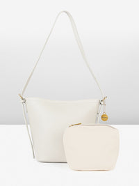 DressBerry Textured Structured Shoulder Bag with Pouch