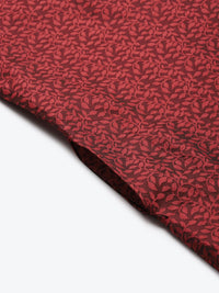 SOJANYA Men Maroon Ethnic Motifs Jacquard Woven Design Straight Kurta