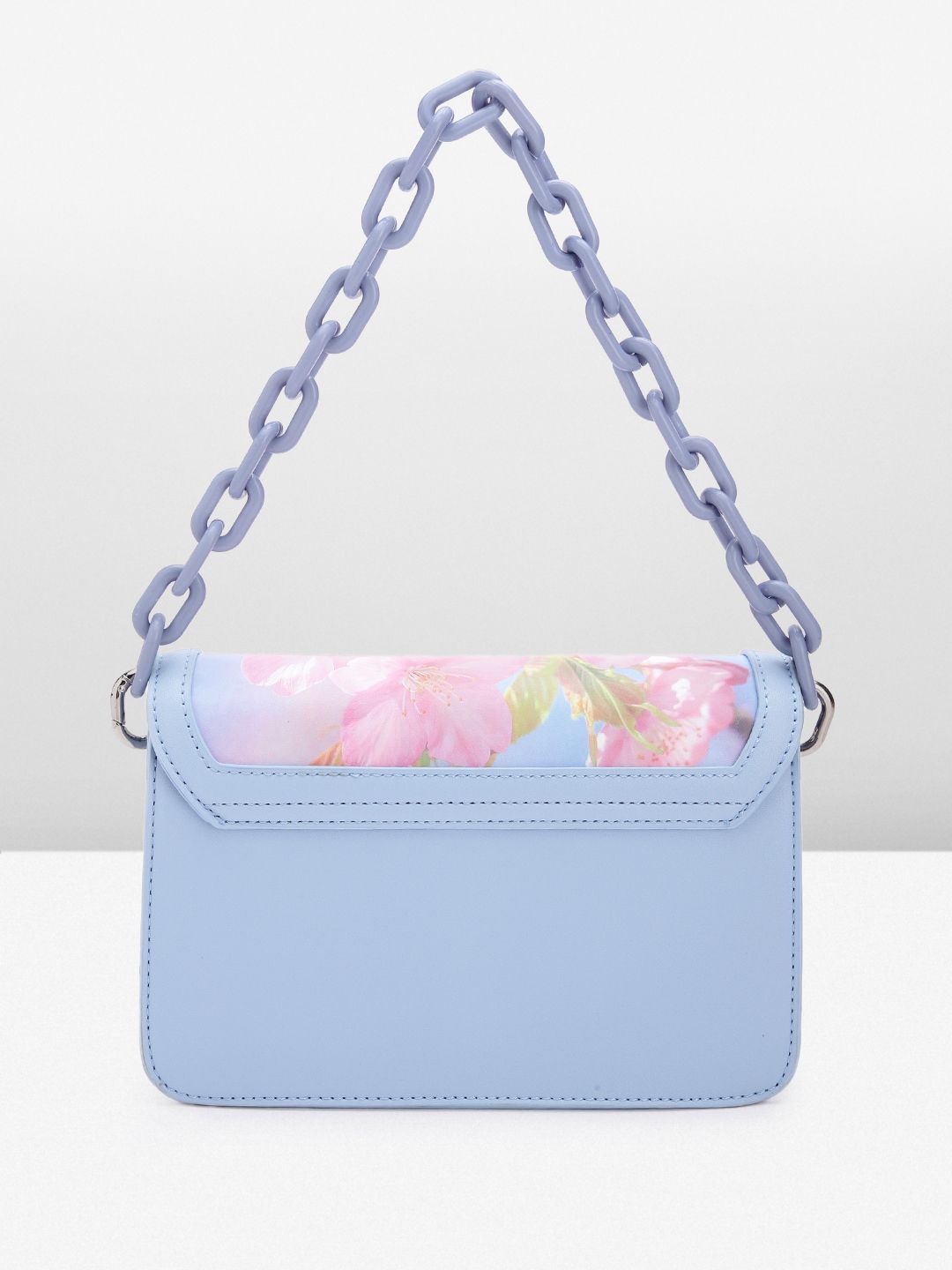 Lino Perros Floral Printed Structured Handheld Bag