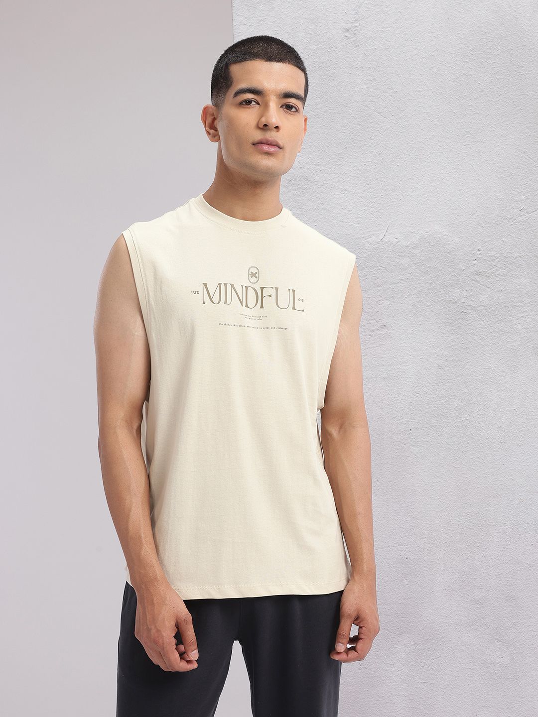 HRX by Hrithik Roshan Typography Printed Yoga T-Shirt