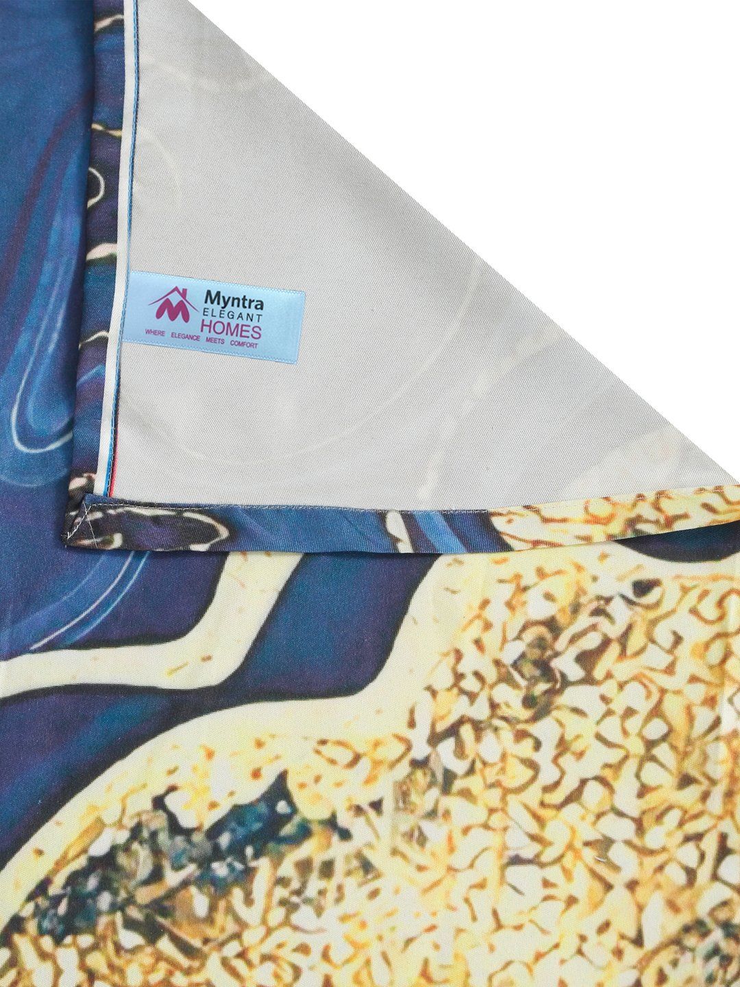 Myntra Elegant Homes Blue 300 TC King Bedsheet with 2 Pillow Covers