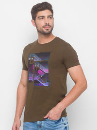 Being Human Men Brown Printed T-shirt