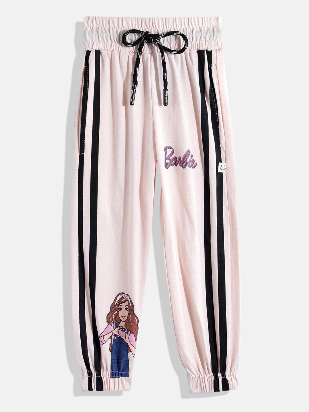 Happy Faces Girls Barbie Printed Pure Cotton  Joggers