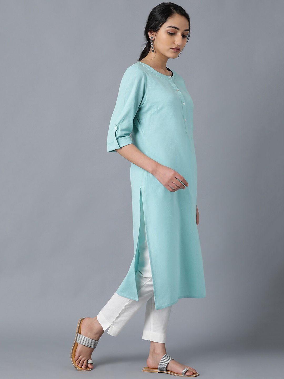 W Women Straight Cotton Kurta