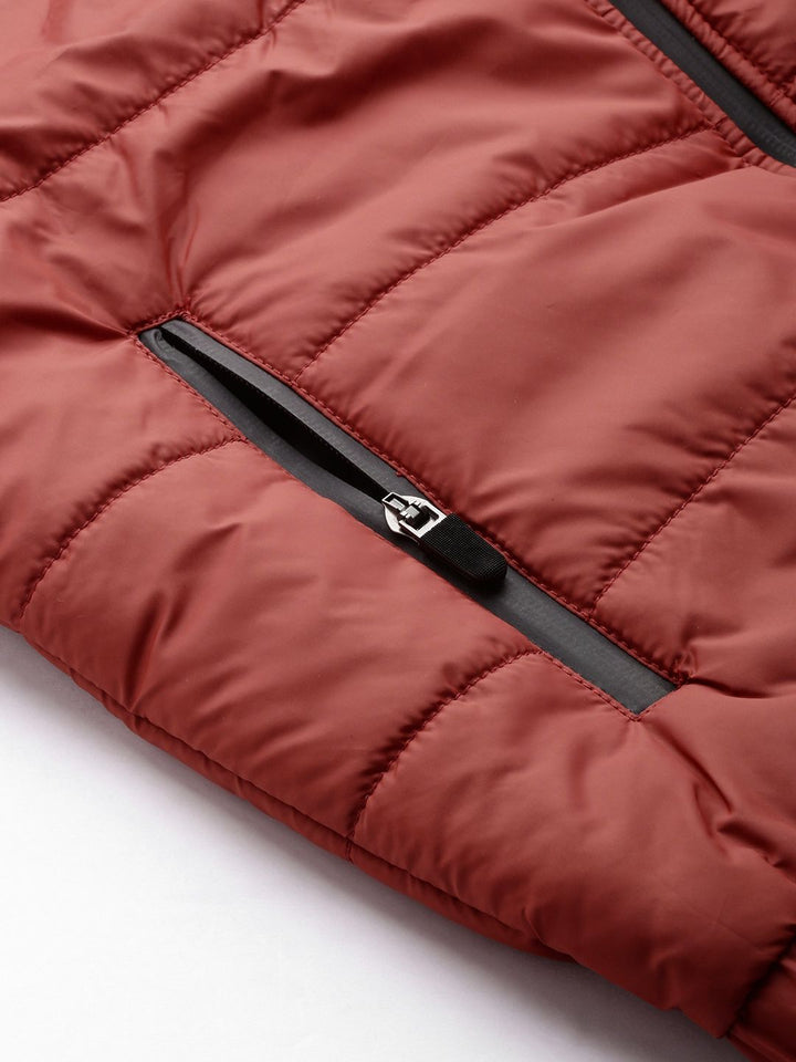 The Indian Garage Co Men Detachable Hood Colourblocked Padded Jacket