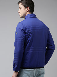 SPYKAR Men Blue Solid Padded Jacket