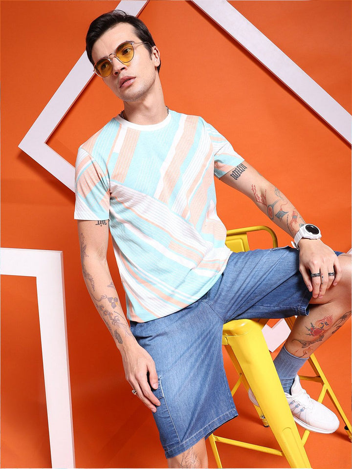 The Indian Garage Co Striped Short Sleeves T-shirt