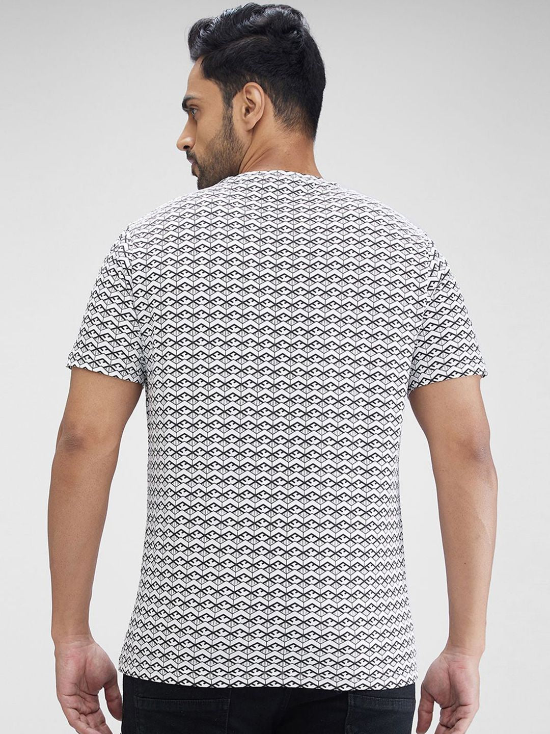 Park Avenue Men Printed Polo Collar Pockets Slim Fit T-shirt