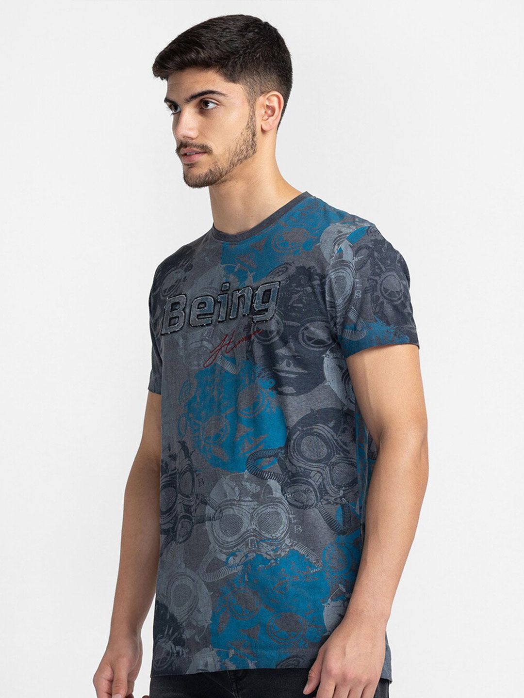 Being Human Graphic Printed Round Neck T-shirt