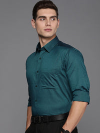 Raymond Pure Cotton Textured Slim Fit Opaque Formal Shirt