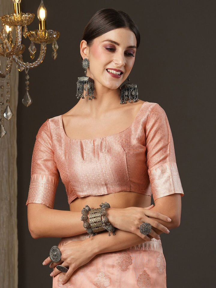 Saree mall Ethnic Motifs Woven Design Zari Dabu Sarees