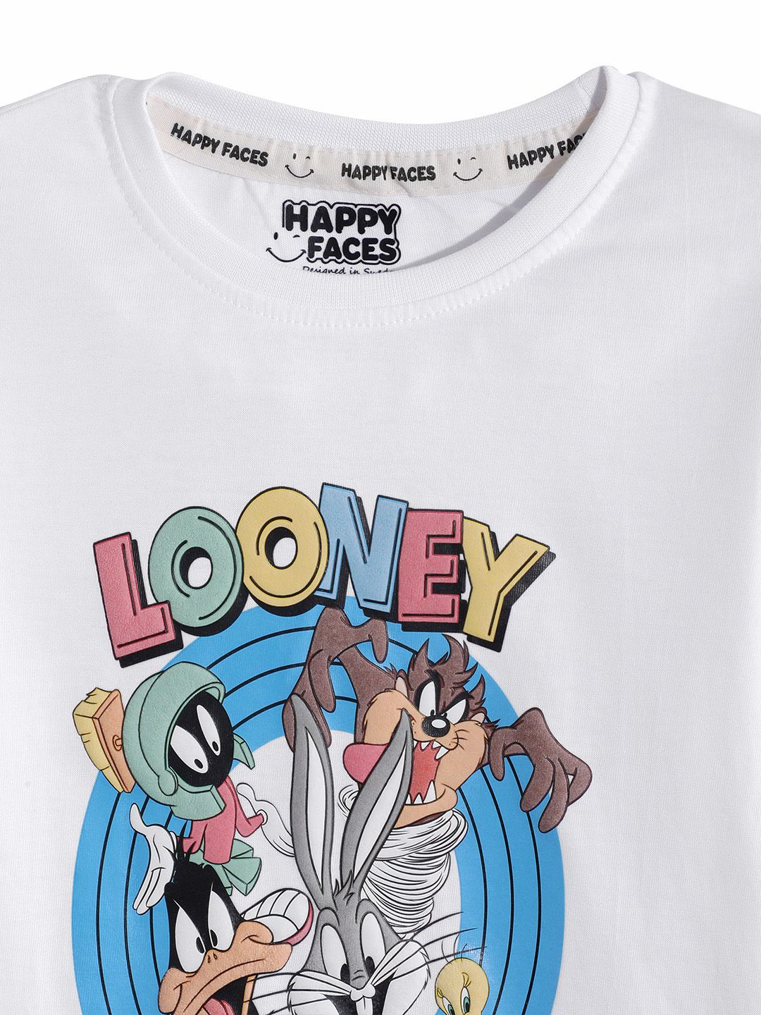 Happy Faces Boys Looney Tunes Printed Pure Cotton T-shirt