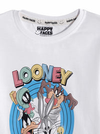 Happy Faces Boys Looney Tunes Printed Pure Cotton T-shirt