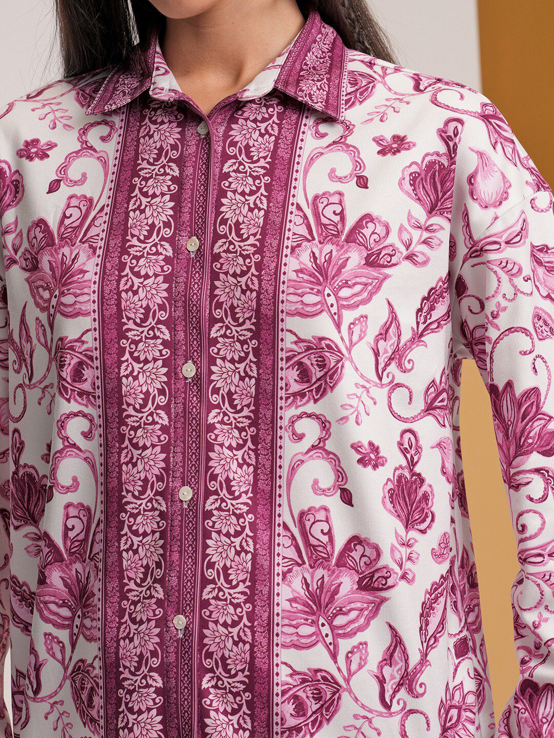 Vishudh Printed Co-Ord Set -Shirt With Elasticated Palazzo