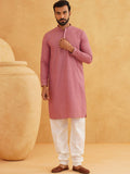 SOJANYA Floral Embroidered Mandarin Collar Thread Work Pure Cotton Kurta with Churidar