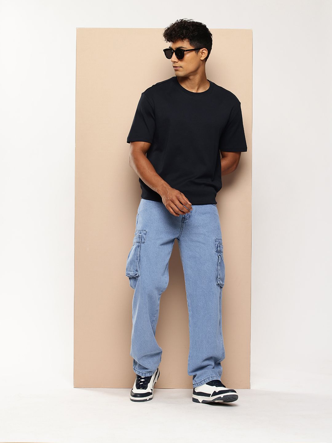 Bene Kleed Men Pure Cotton Straight Fit Cargo Style Jeans