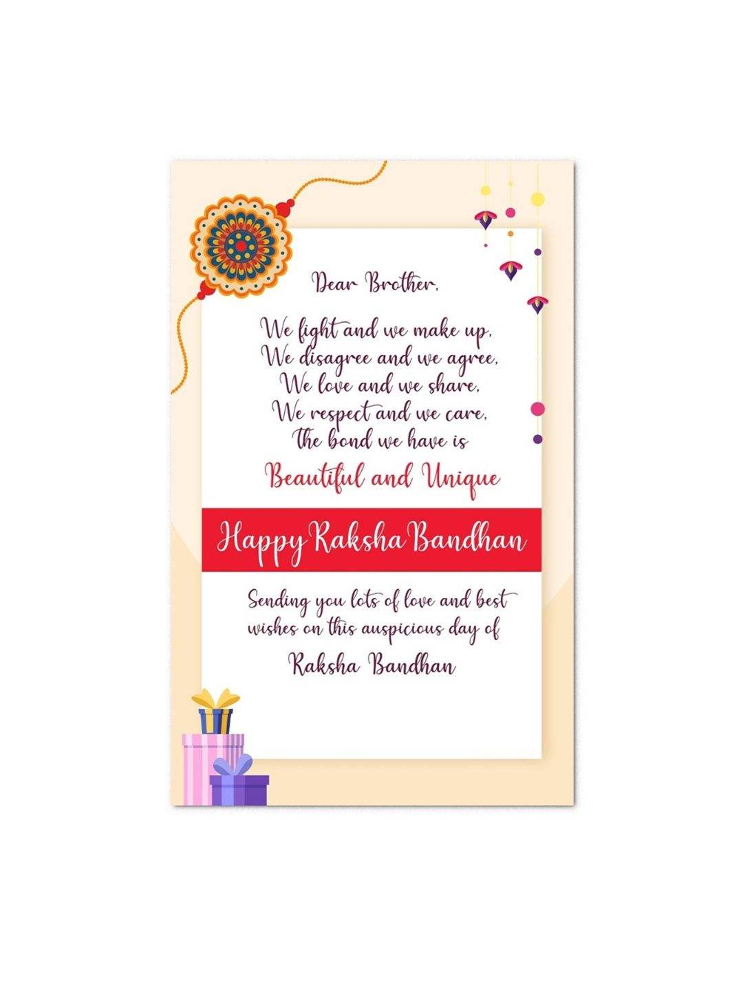 eCraftIndia Set of 4 Stones Studded & Pearls Beaded Thread Rakhis With Ferrero Rocher