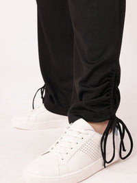 DressBerry Women Street Glam Ribbed Tie-up Detailed Relaxed Fit Trousers