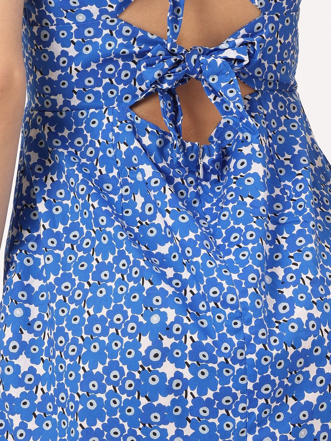 DressBerry Floral Print Styled-Back Knee Length Dress
