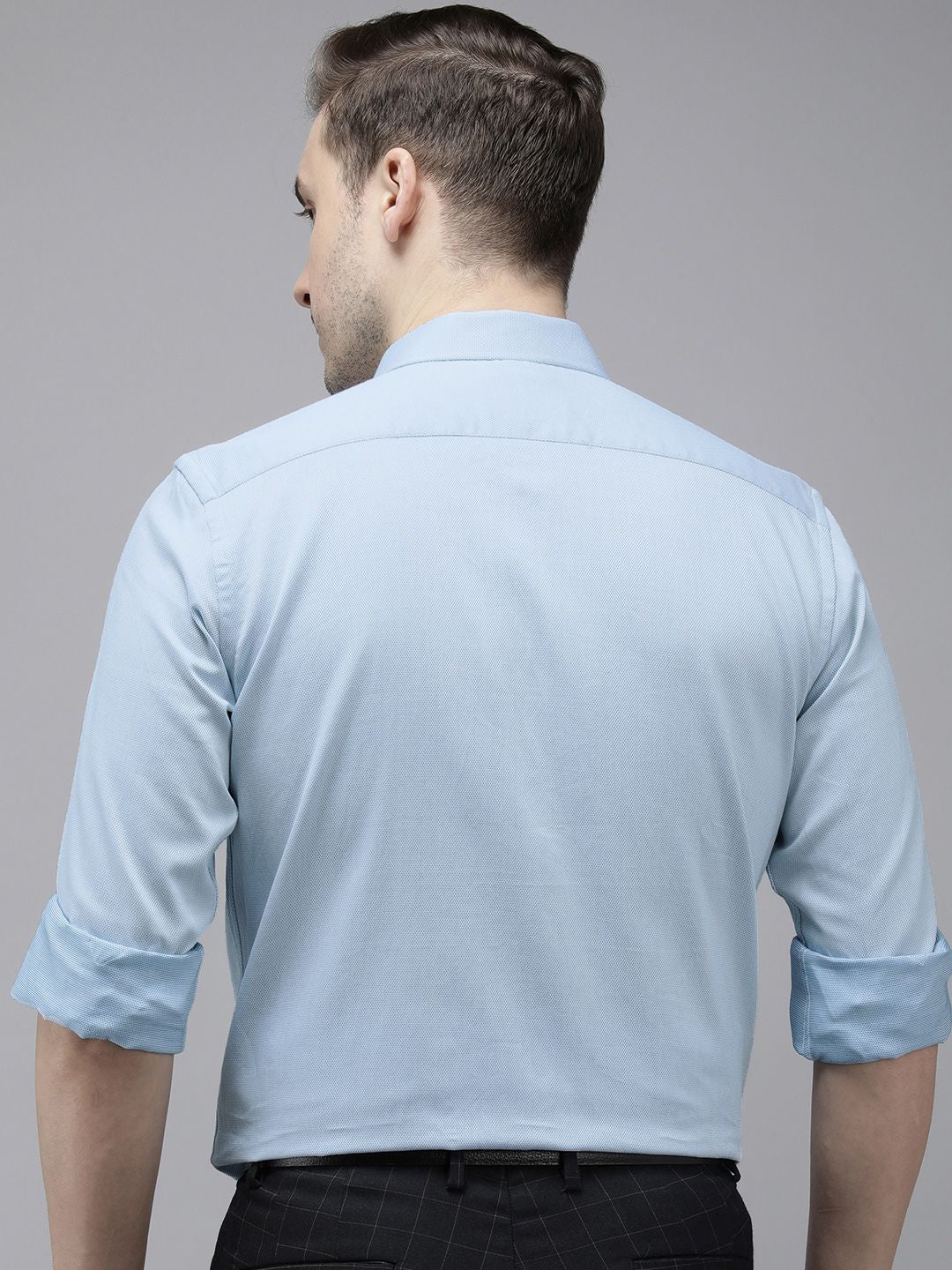 Park Avenue Pure Cotton Self Design Textured Slim Fit Formal Shirt