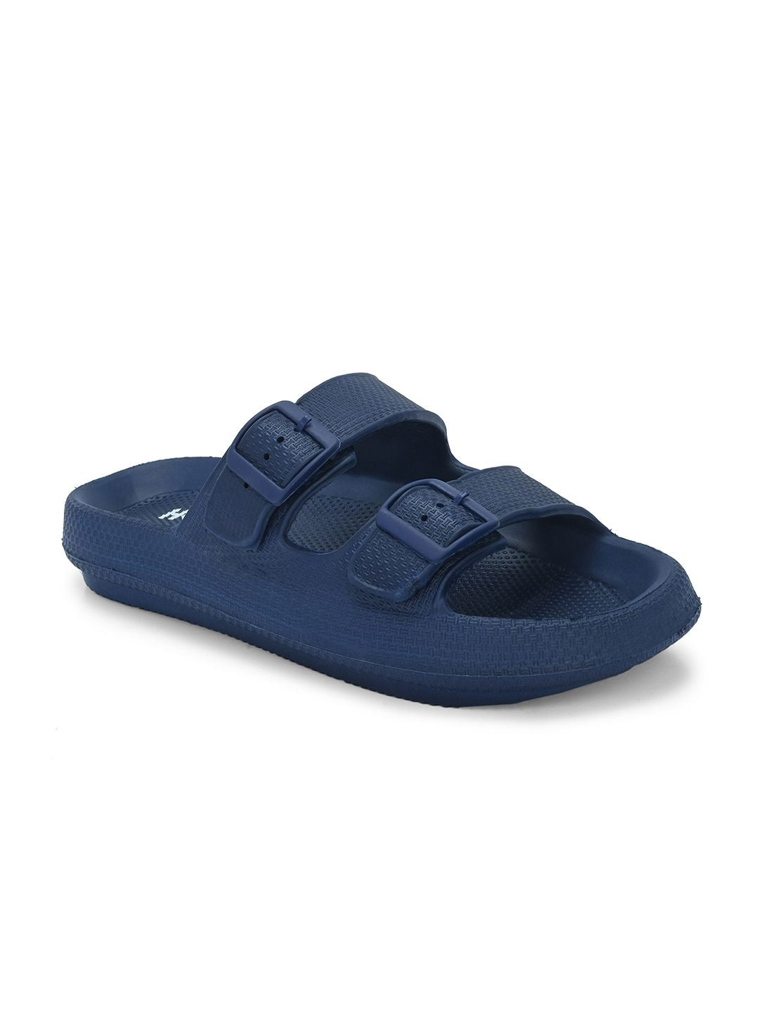 HRX by Hrithik Roshan Men Navy Blue Textured Sliders
