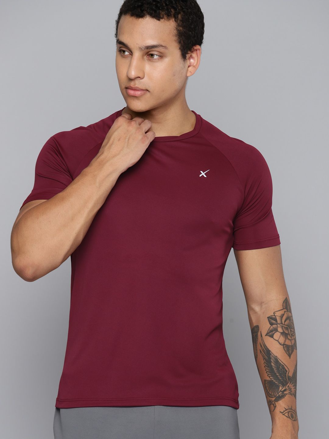 HRX by Hrithik Roshan Men Back Detail Rapid-Dry Training T-shirt