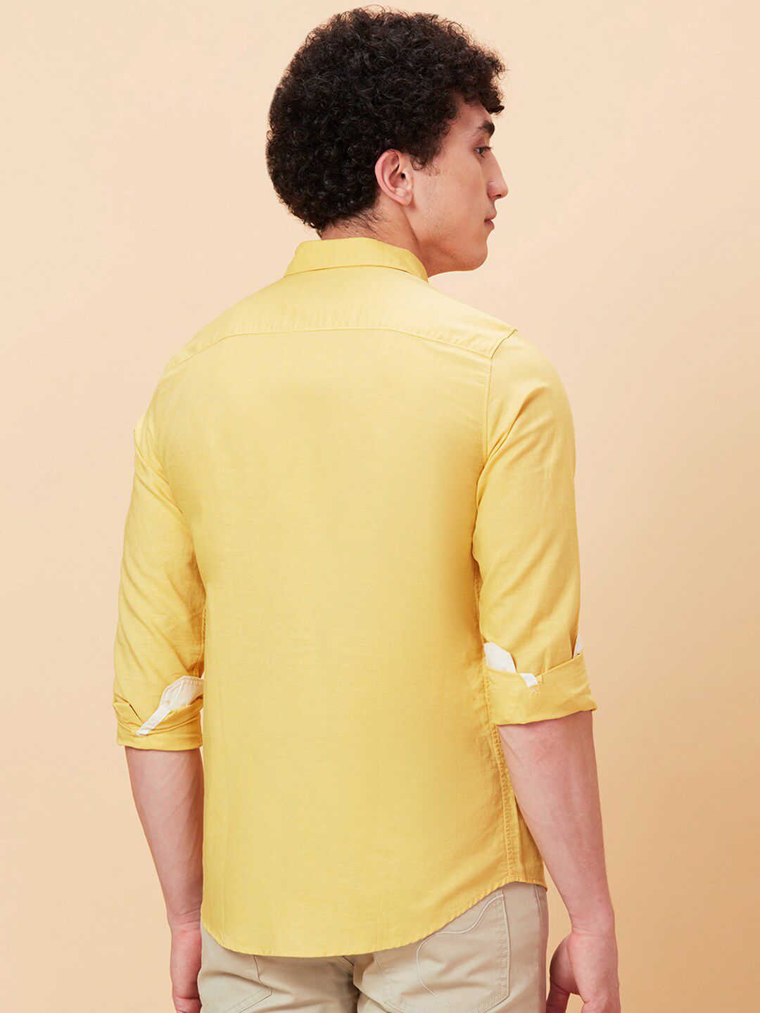 Being Human Button-Down Collar Slim Fit Cotton Casual Shirt