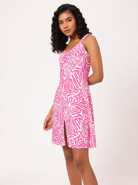 DressBerry Candy Swirl Abstract Print A-line Dress