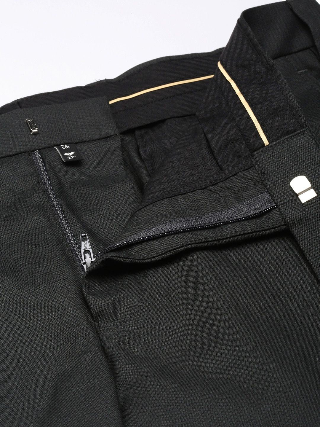 Park Avenue Men Solid Mid-Rise Formal Trousers