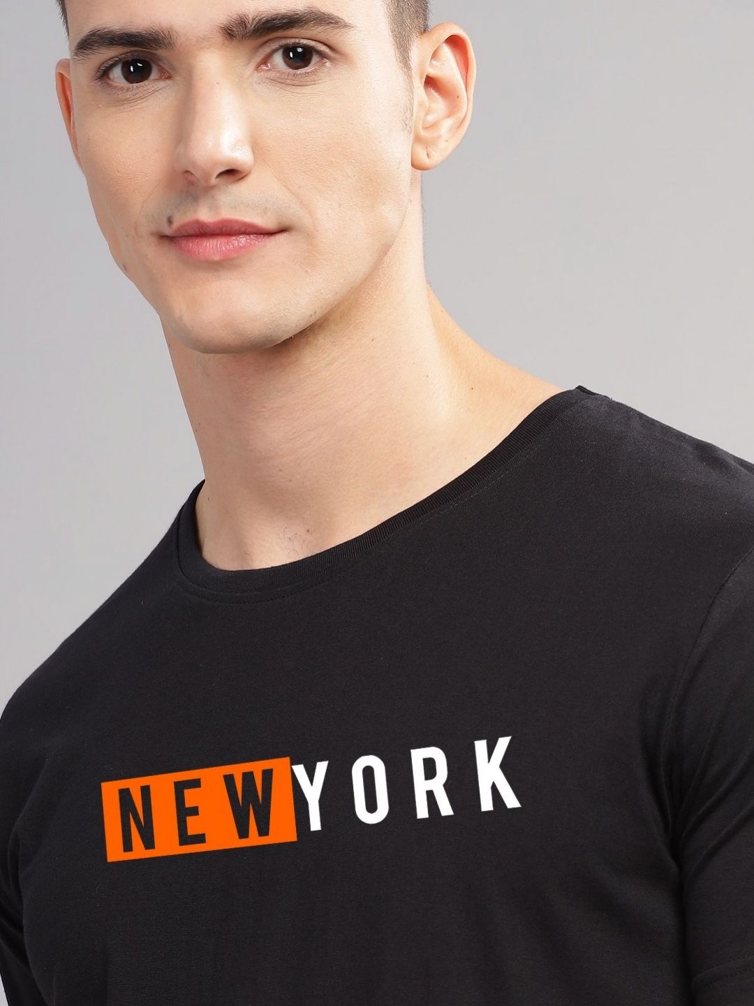 ADRO Men Typography Printed Raw Edge T-shirt