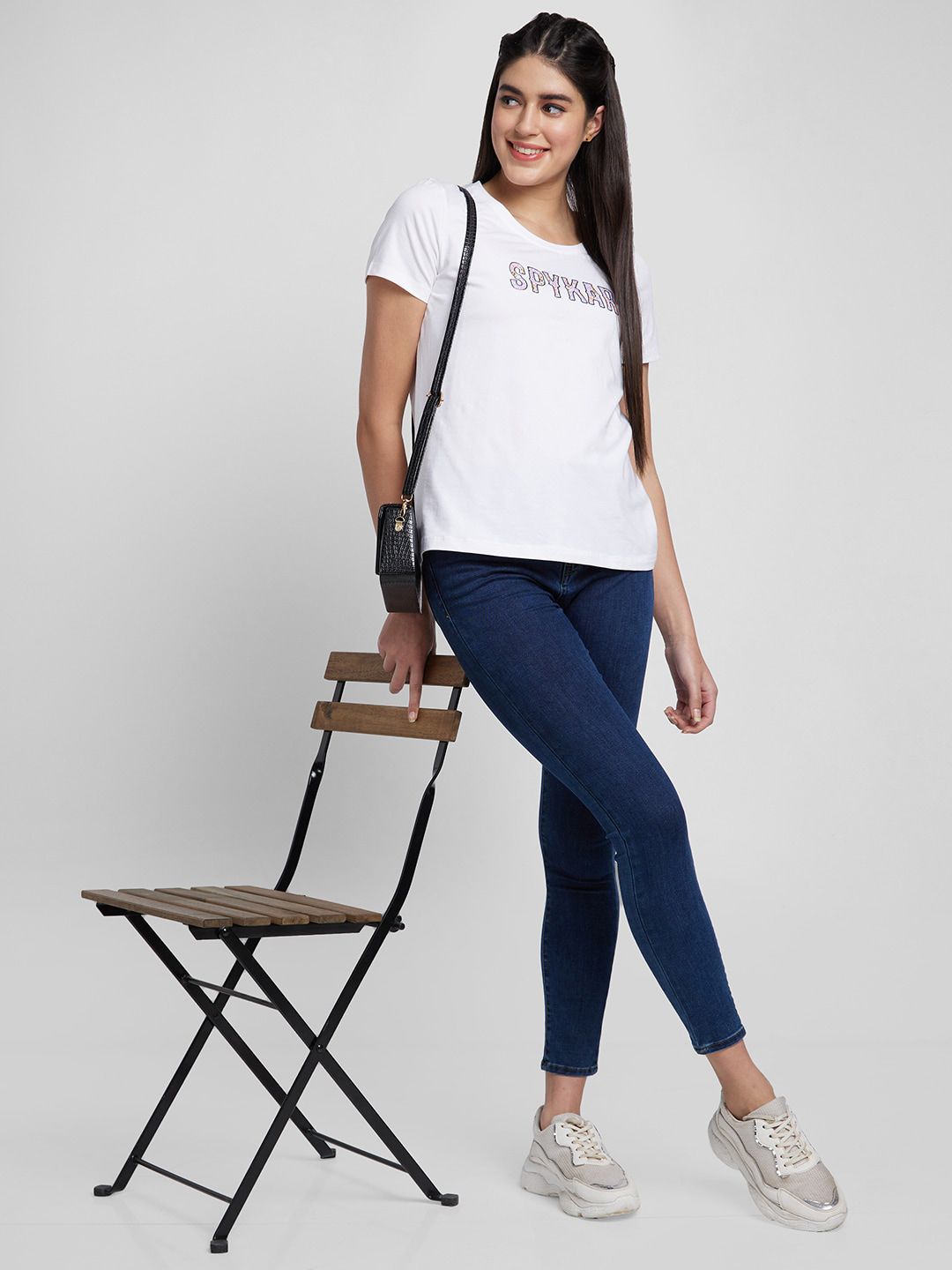 SPYKAR Round Neck Typography Printed Cotton T-shirt