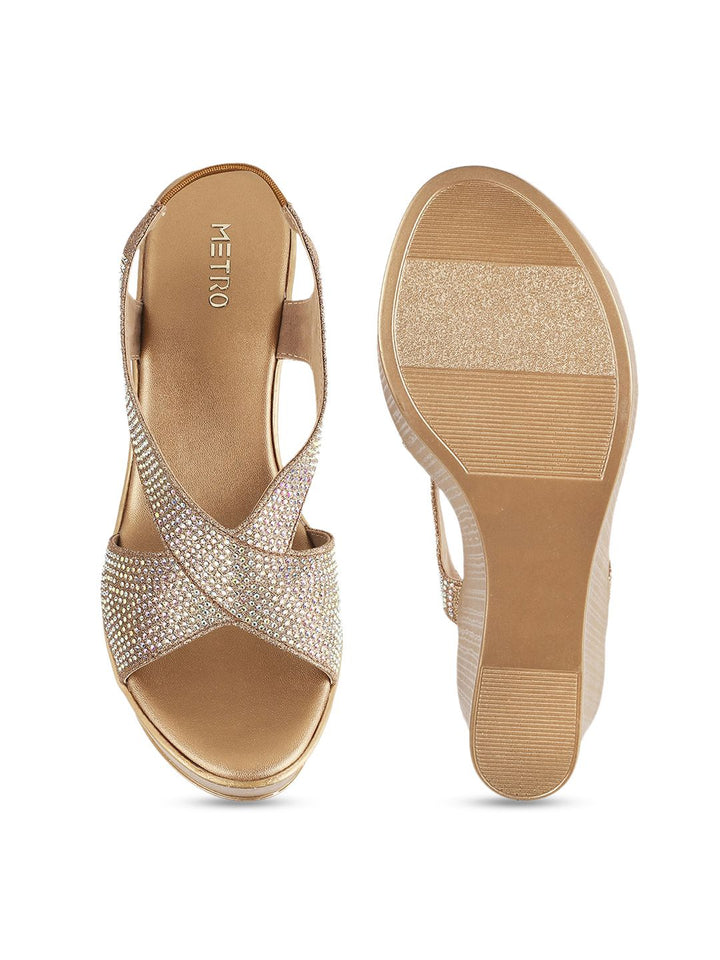 Metro Embellished Platform Heels