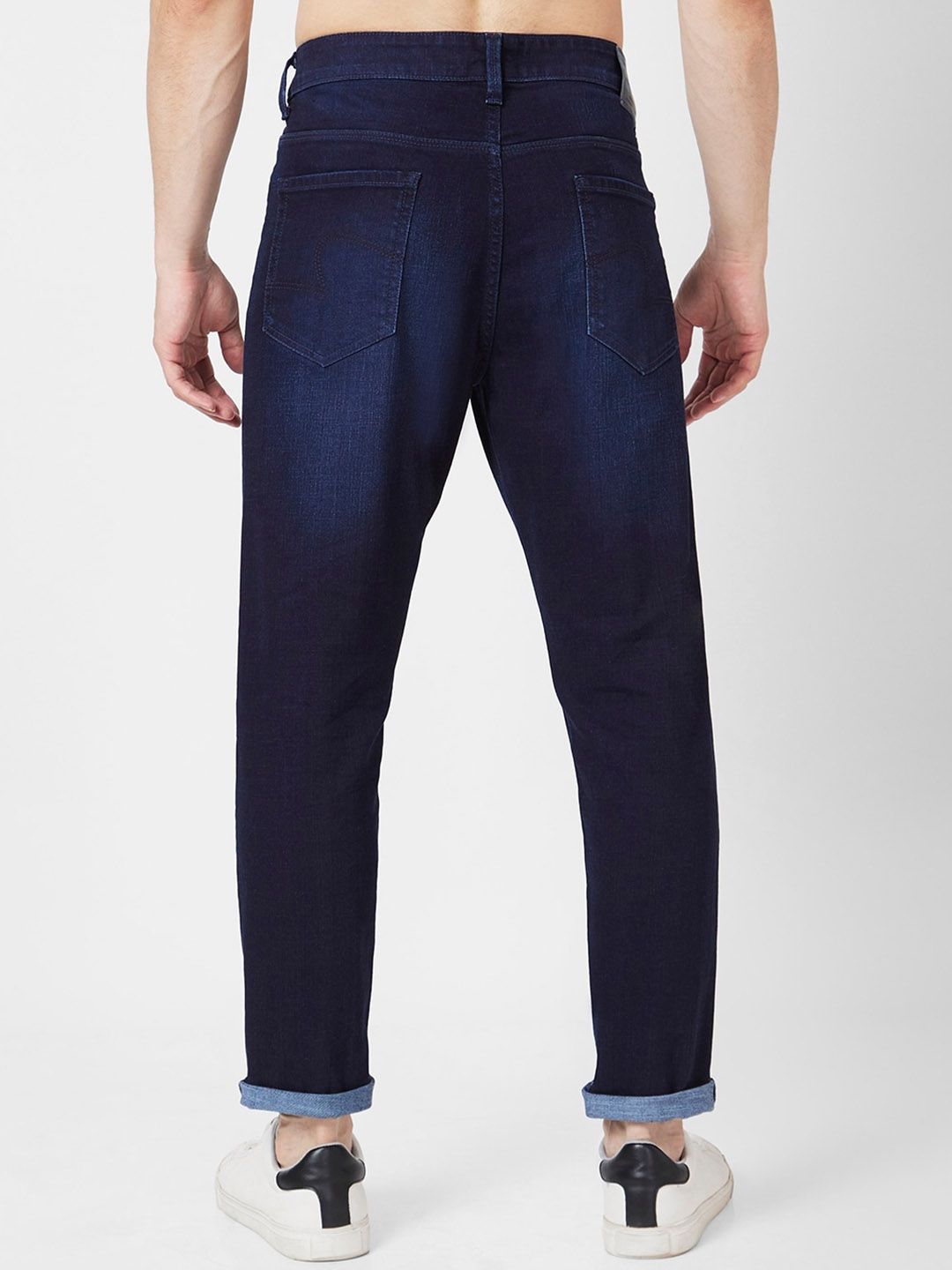 SPYKAR Men Kano Slim Fit Length Clean Look Cotton Stretchable Mid Rise Jeans