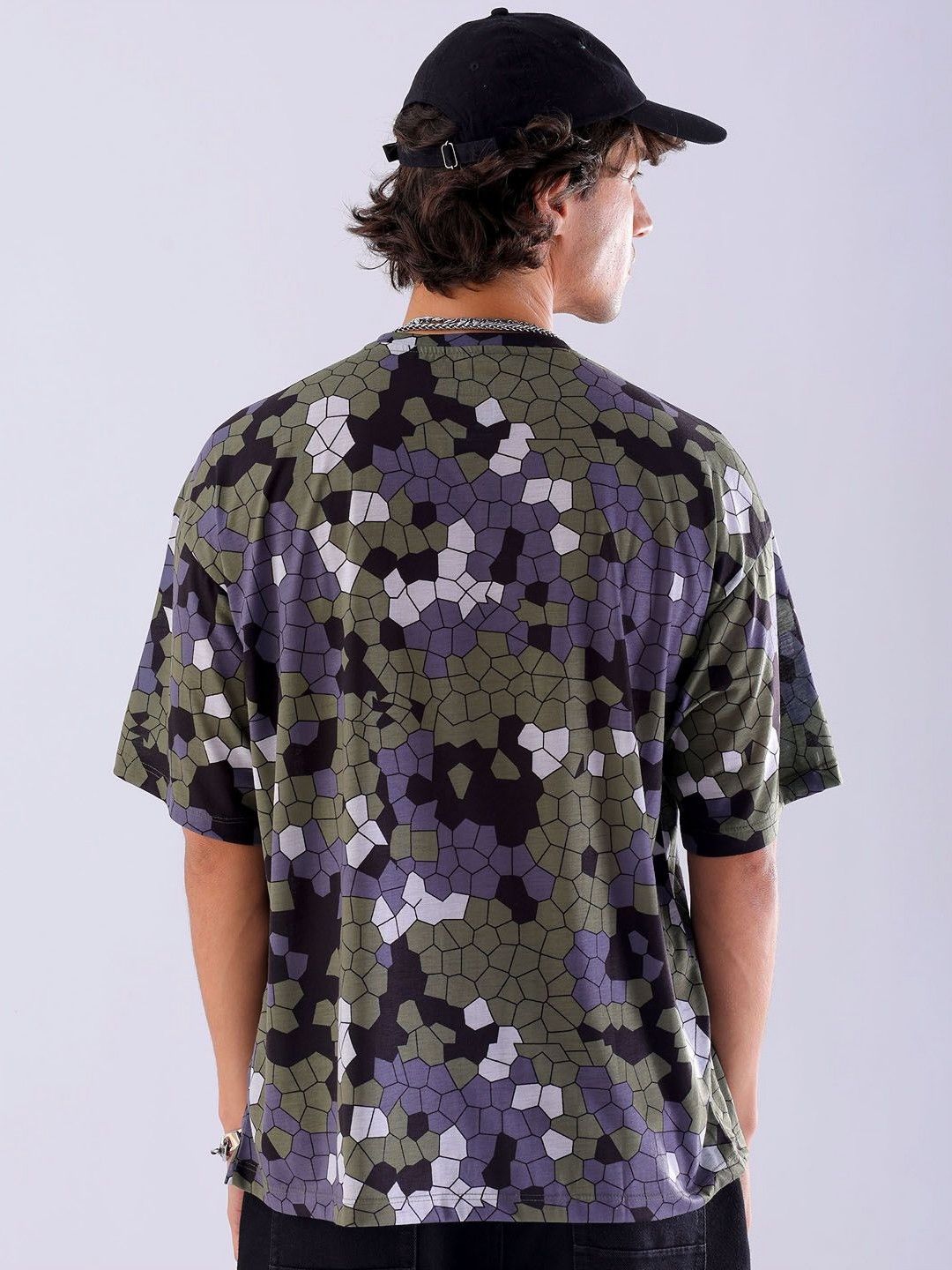 The Indian Garage Co Men All Over Printed Oversized T-shirt