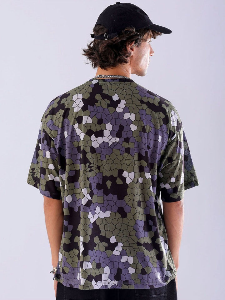 The Indian Garage Co Men All Over Printed Oversized T-shirt