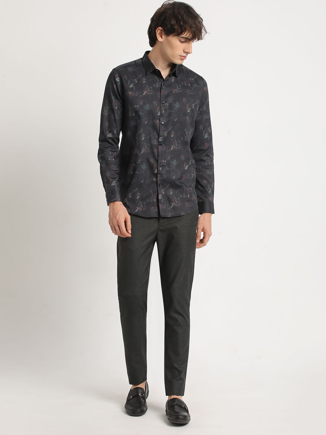 THE BEAR HOUSE Men Pure Cotton Printed Slim Fit Casual Shirt
