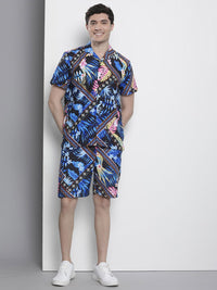 The Indian Garage Co Men Tropical Printed Short with Shirt