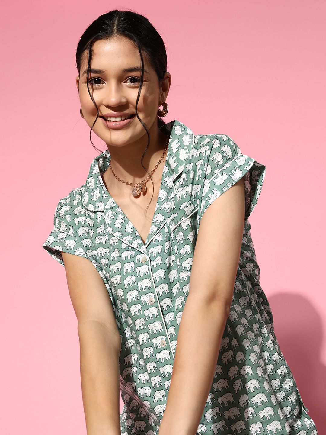 SANSKRUTIHOMES Printed Cotton Night suit