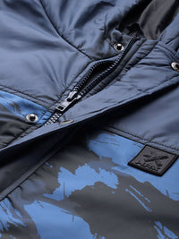 HRX by Hrithik Roshan Abstract Print Hooded Padded Jacket