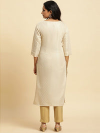 W Woven Design Sequinned Kurta