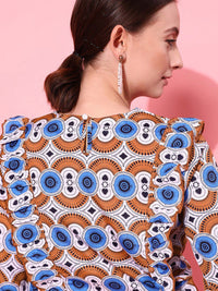 STREET 9 Alluring White Geometric Top