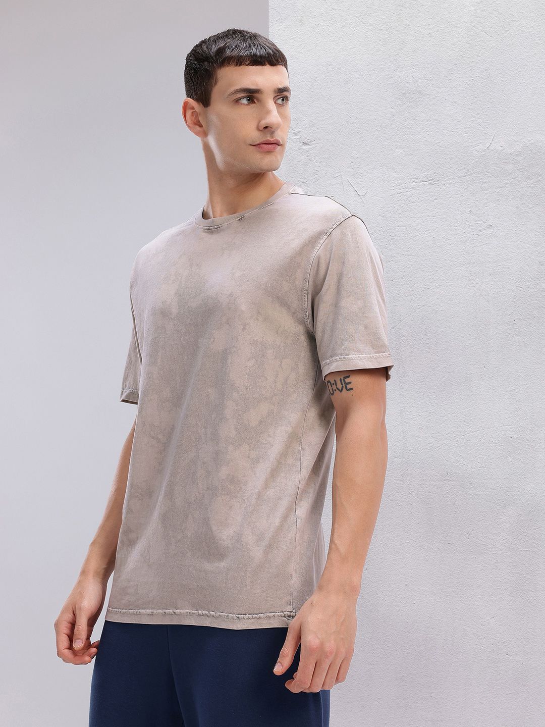 HRX by Hrithik Roshan Washed Pure Cotton Yoga T-shirt