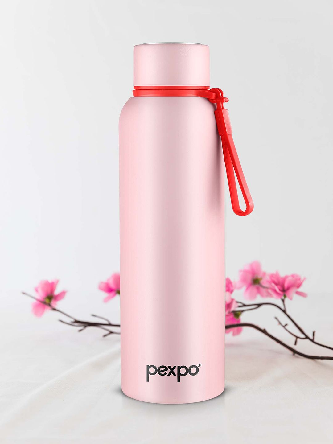 Pexpo Bravo Baby Pink ISI Certified Thermosteel Hot & Cold flask Insulated Water Bottle 1L