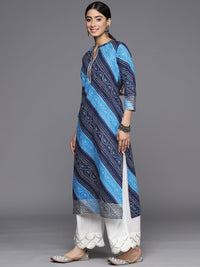 Varanga Women Navy Blue & Blue Bandhani Printed Kurta