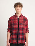 THE BEAR HOUSE Tartan Checked Cotton Slim Fit Opaque Casual Shirt