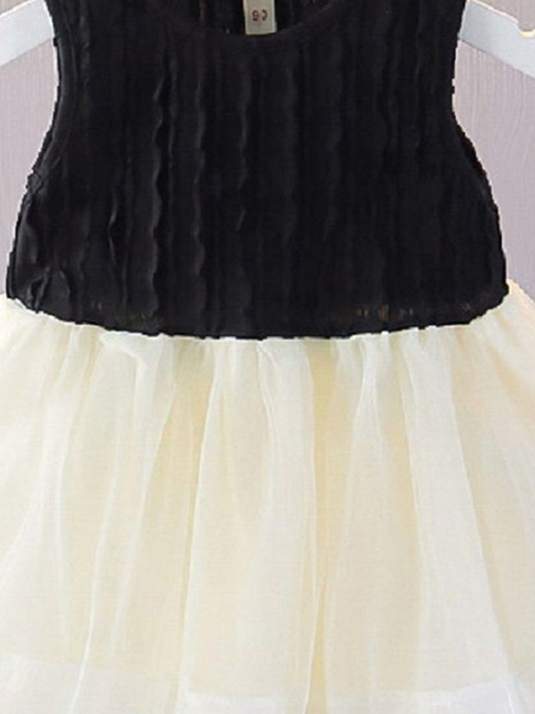 YK Girls Self Design Fit & Flare Sleeveless Dress